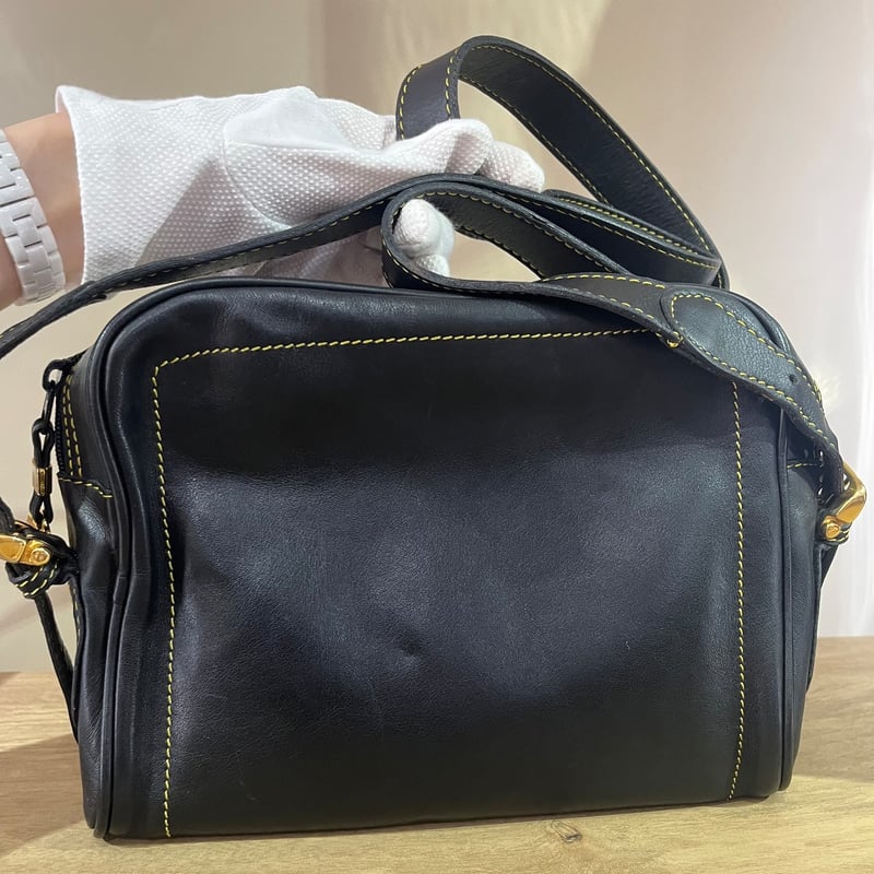 1728【LOEWE ロエベ】ヴィンテージ 本革レザーショルダーバッグ