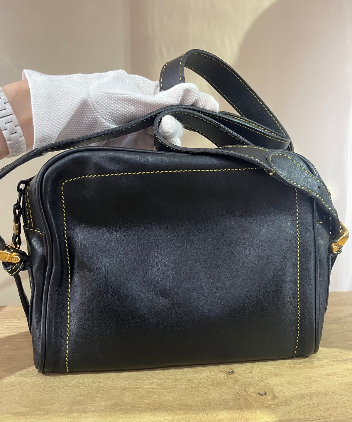 ロエベ　ビンテージ 1728【LOEWE ロエベ】ヴィンテージ 本革レザーショルダーバッグ