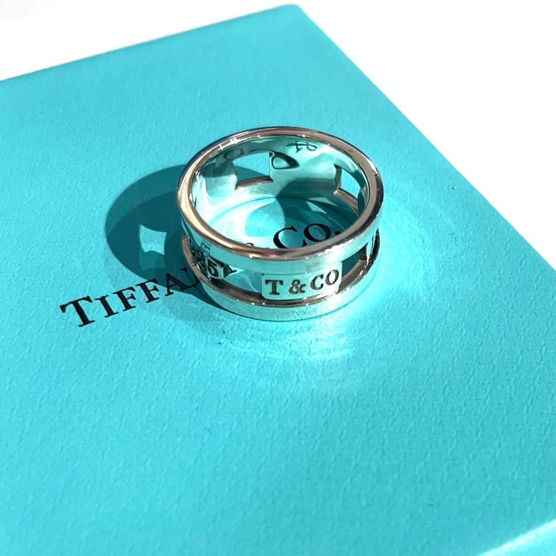 Tiffany & Co.リング 19号 TIFFANY&CO.】1891 ティファニー1837カットアウトリング 19号／幅1cm／