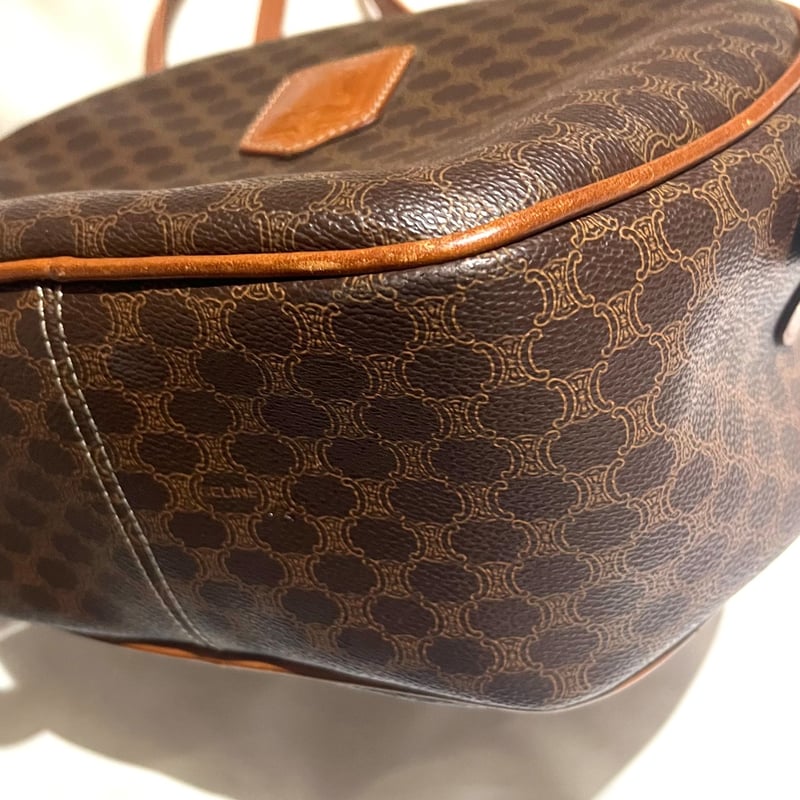 1662VINTAGE CELINE マカダム2wayバニティトリオンフレザーバッグ