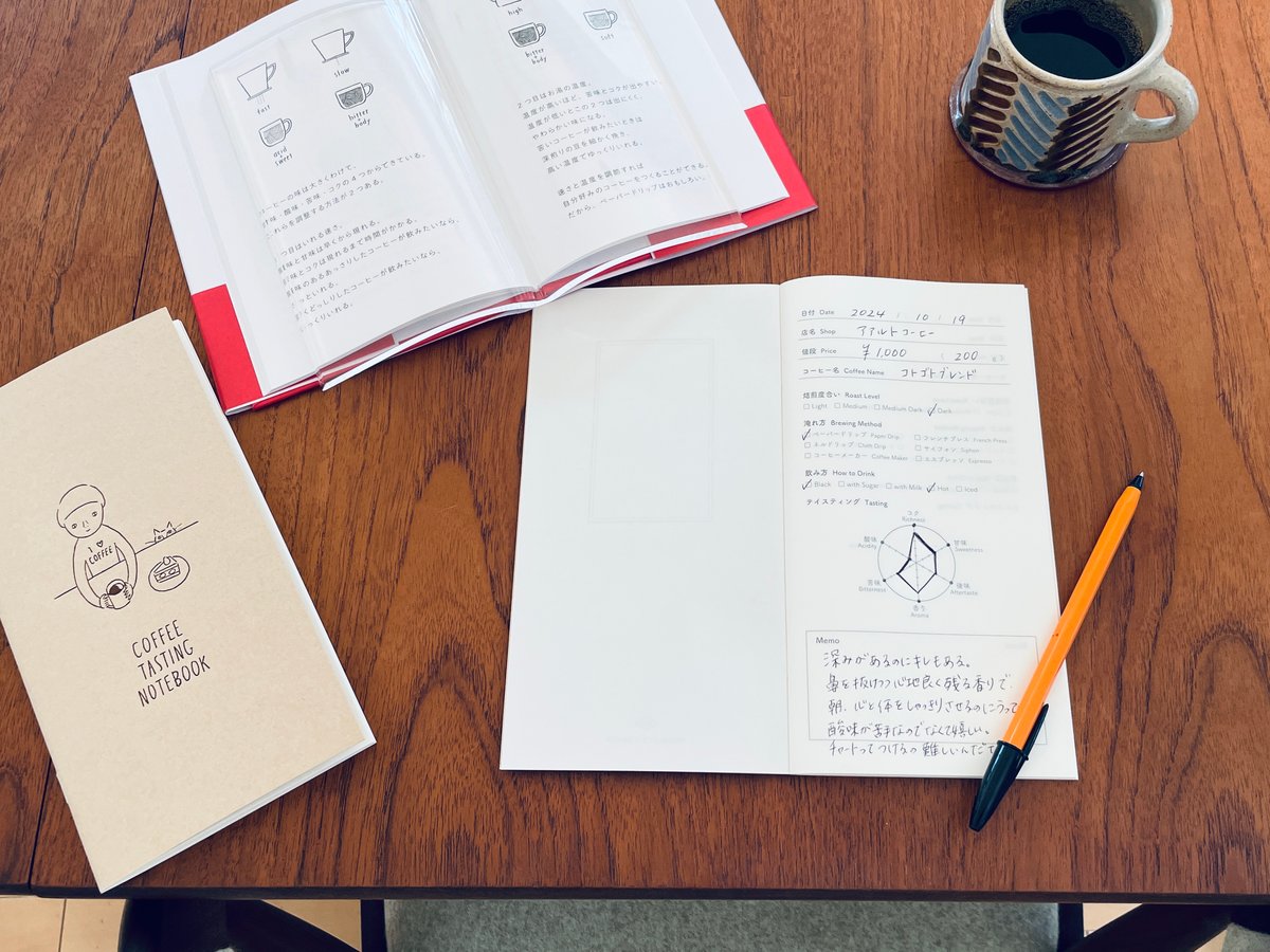 コーヒーテイスティングノート＆アアルトコーヒー特別焙煎コトゴト