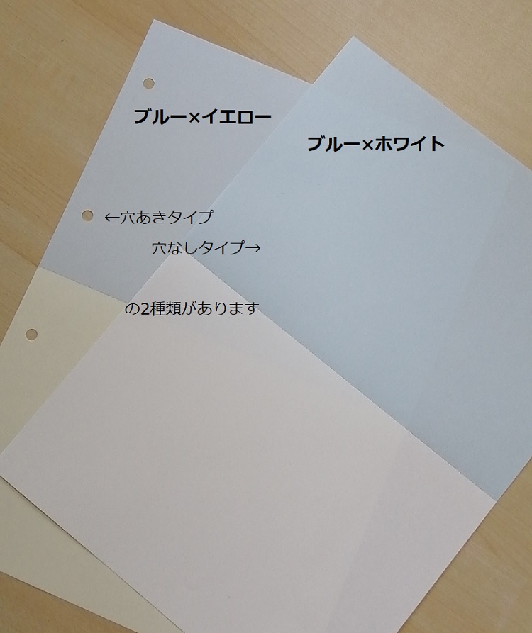 伝票用紙に使えます（A4カラー用紙）穴あき2分割2色【200枚セット】《CPP023-200》