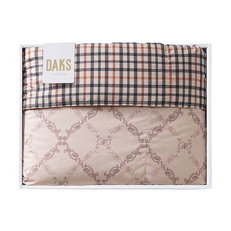 DAKS ダックス　ウォッシャブル羽毛ひざ掛け　ピンク 新品】DAKS ウォッシャブル羽毛ひざ掛け ピンク ハウスチェック