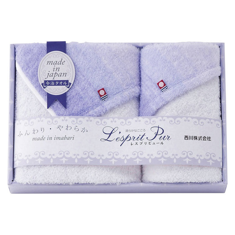 西川 今治製 レスプリピュール タオルセット 2,200円 | 贈答品のまつや