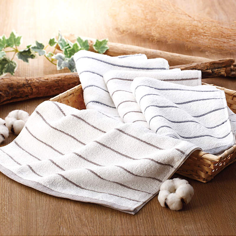 ナチュラルフェイスボーダー フェイスタオル 4P 3,300円 | 贈答品の