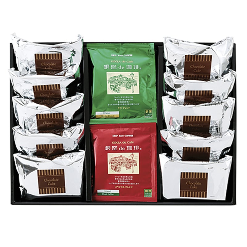 銀座de珈琲 コーヒー&カットケーキセット 5,400円 | 贈答品の