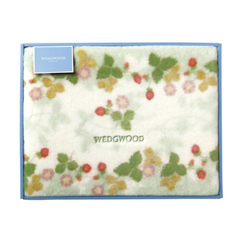 ウェッジウッド ワイルドストロベリー アクリル ニューマイヤー毛布