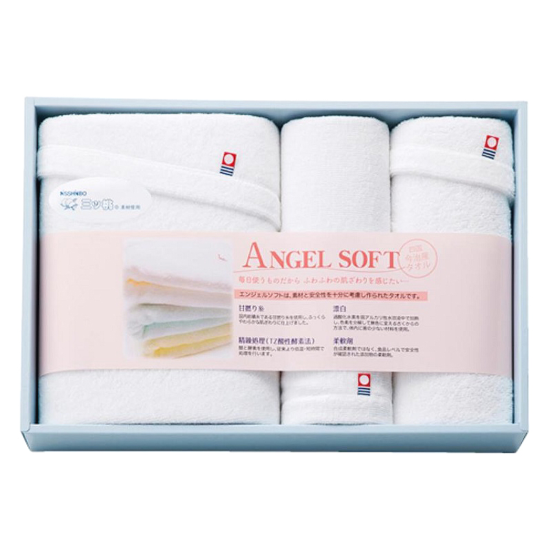 タオルセット NISSHINBO 三ツ桃 エンジェルソフト 今治産 タオルセット 5,500円