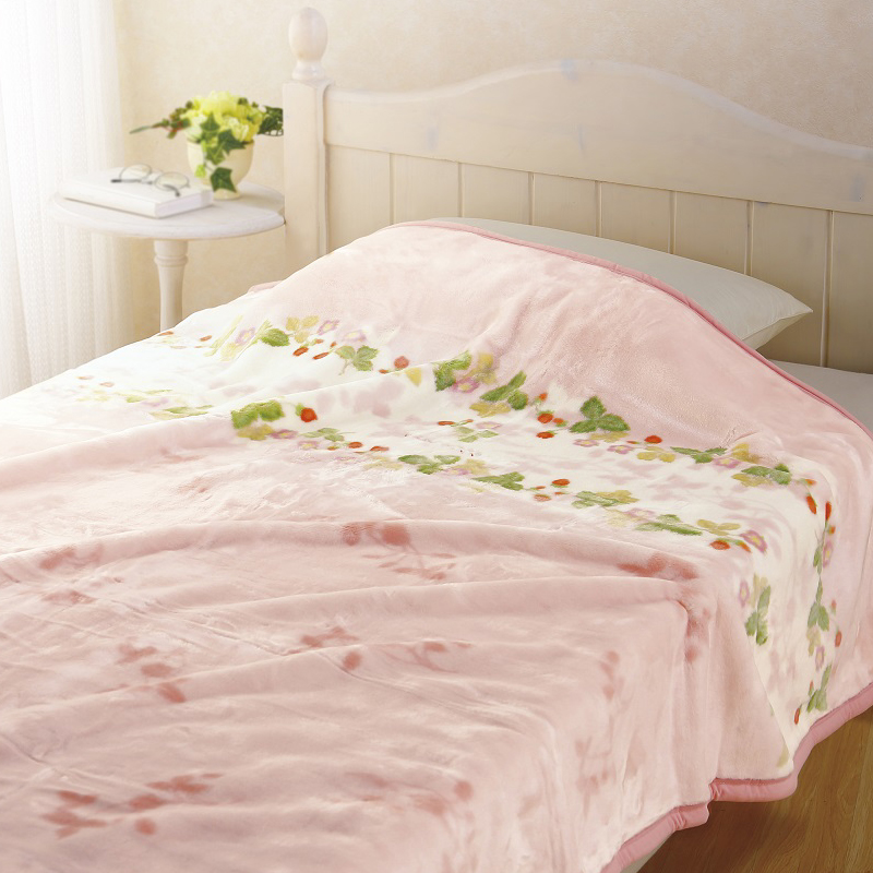 ウェッジウッド ワイルドストロベリー アクリル ニューマイヤー毛布