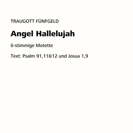 【楽譜】Angel Hallelujah（Traugott Fünfgeld曲）SSATBB