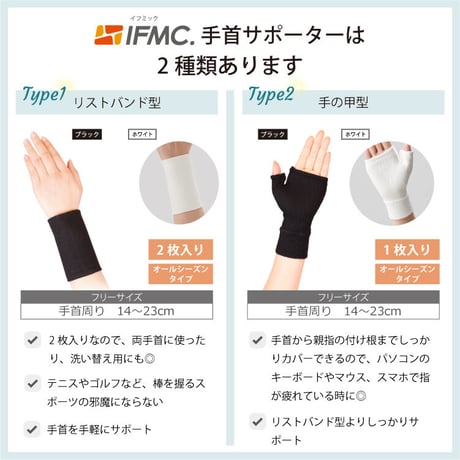IFMC.サポーター（手首用/手の甲）【メーカー取り寄せ品】
