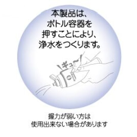 ガイアライトボトル【プッシュ型浄水ボトル】（本体＋カートリッジ）