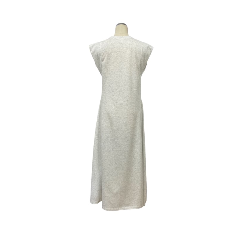 フレンチスリーブフレアワンピース- Light gray | Alt due フレンチスリーブフレアワンピース- Light gray | Alt due