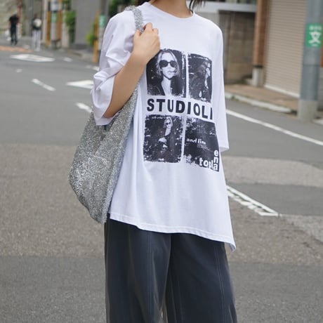 スリットプリントTシャツ