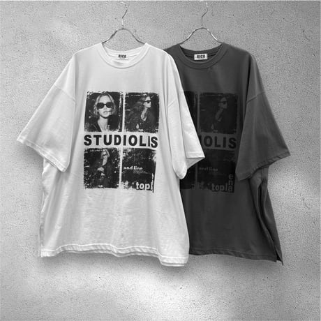 スリットプリントTシャツ