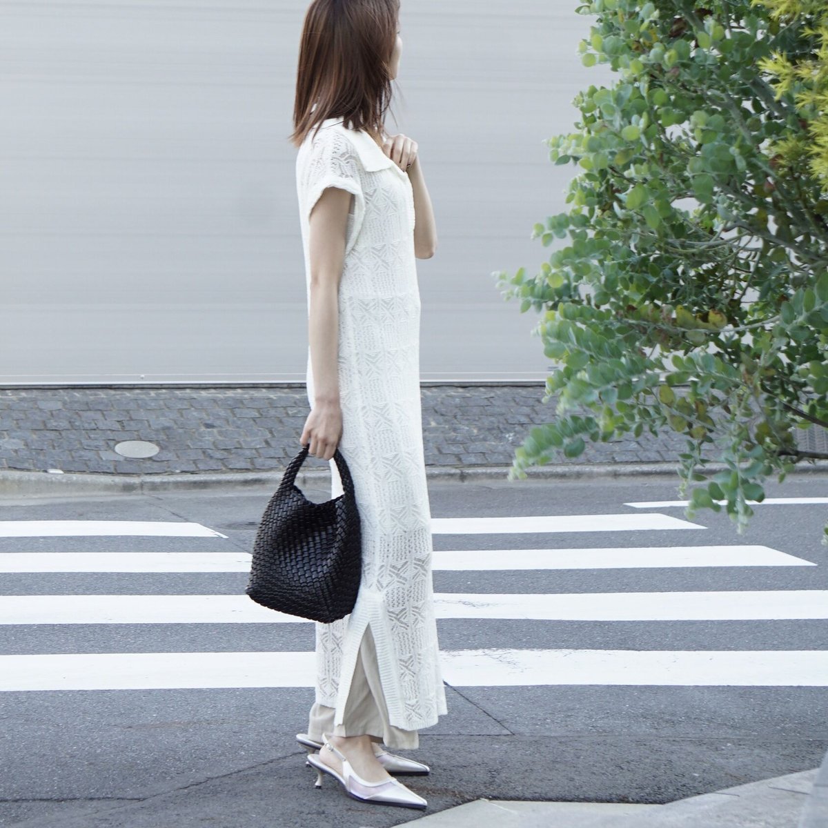 【新品半額以下】papier Carrie dress/white ワンピース 30%OFF】whyto ホワイト 2way コクーン ドレス “2way cocoon