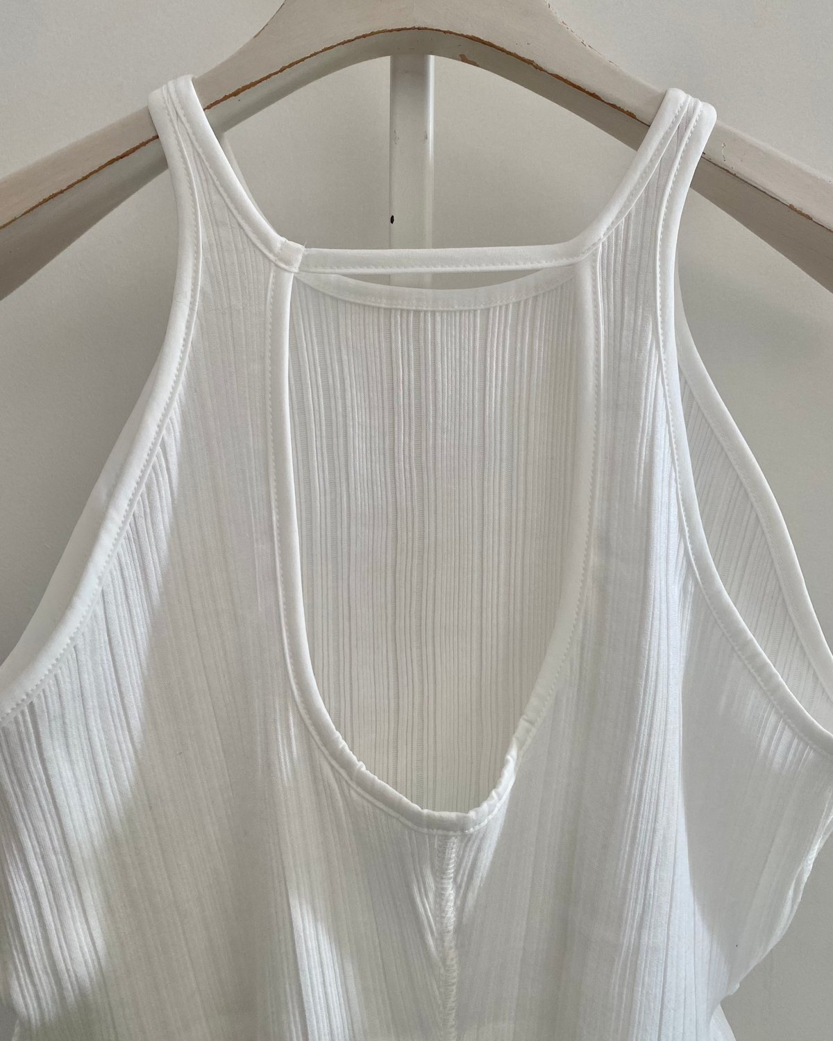 Mame Kurogouchi】Random Ribbed Cotton Sleeveles
