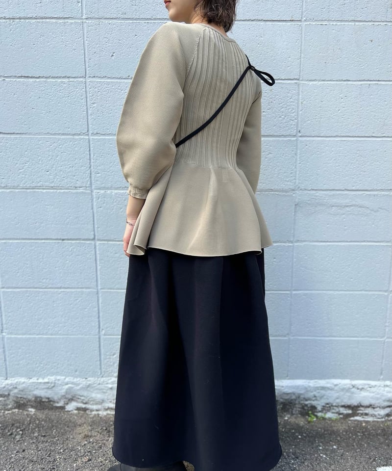 【CFCL】POTTERY LONG SLEEVE FLARE TOP CFCL】 POTTERY LONG PUFF SLEEVE FLARE TOP / FLUTED MERMAID