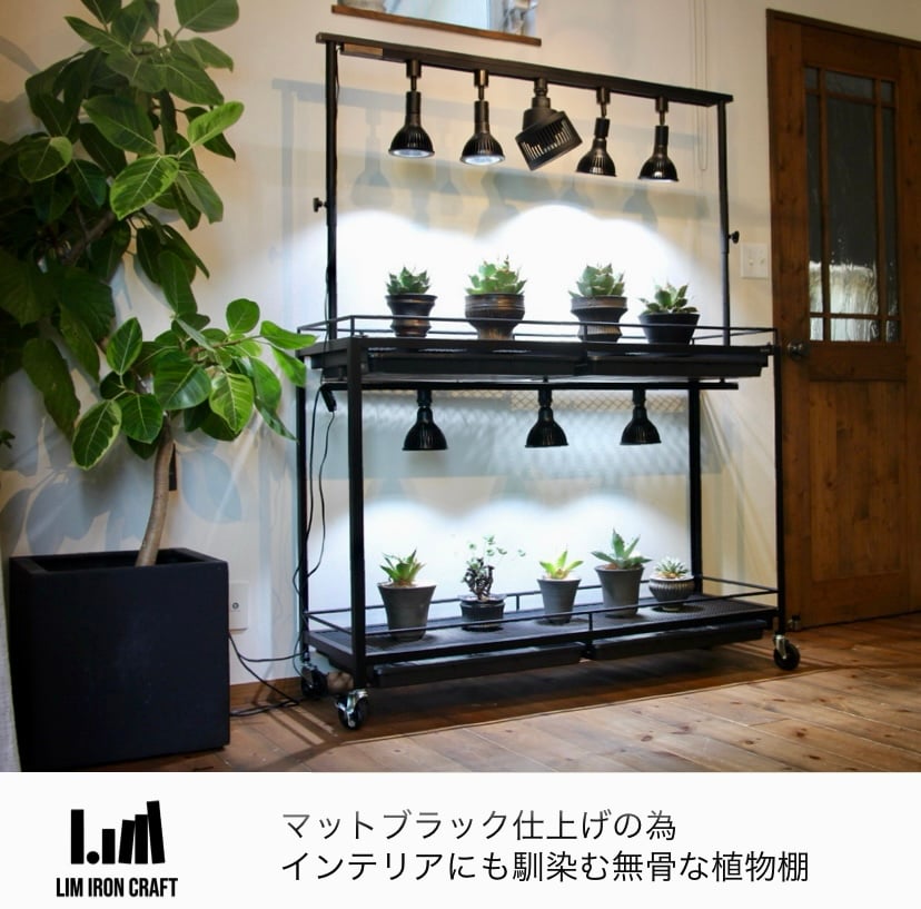 植物棚 水受けトレー付きハイスペック植物棚 | Lim iron craft