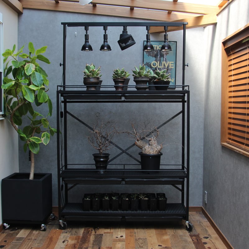 ニャオン様 植物棚オーダーページ 水受けトレー付きハイスペック植物棚