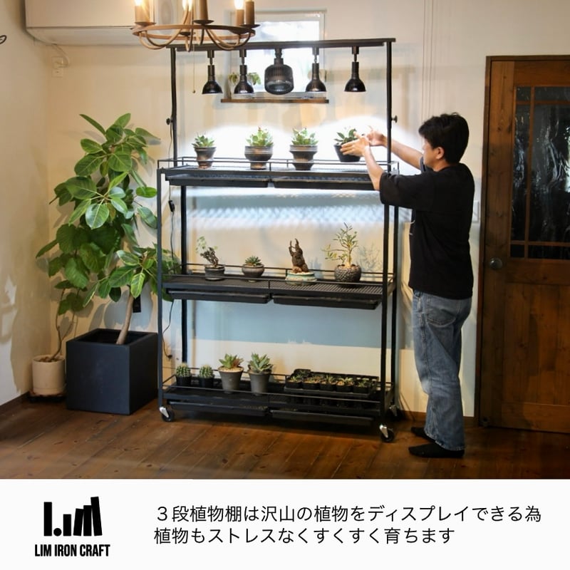 水受けトレー付きハイスペック植物棚 | Lim iron craft 水受けトレー付きハイスペック植物棚 | Lim iron craft