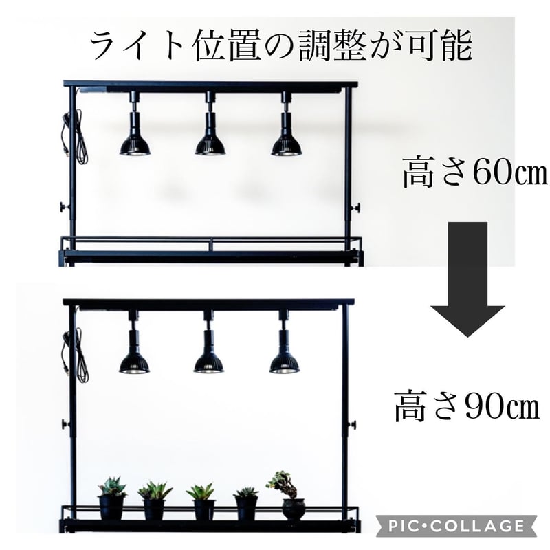 ダクトレール付き　植物棚　アガベ　高さ調整可能 ダクトレール付き植物棚アガベ高さ調整可能