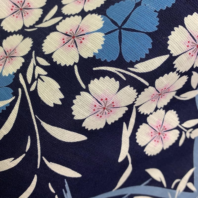 大幅値下げ】撫松庵 刺し子牡丹〈紺〉 大幅値下げ】撫松庵 刺し子牡丹
