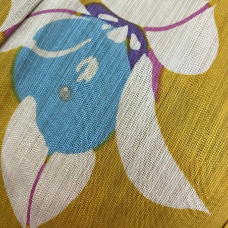 iks collection　イクスコレクション　綿浴衣　　手捺染　切り絵モダン　レトロ　椿