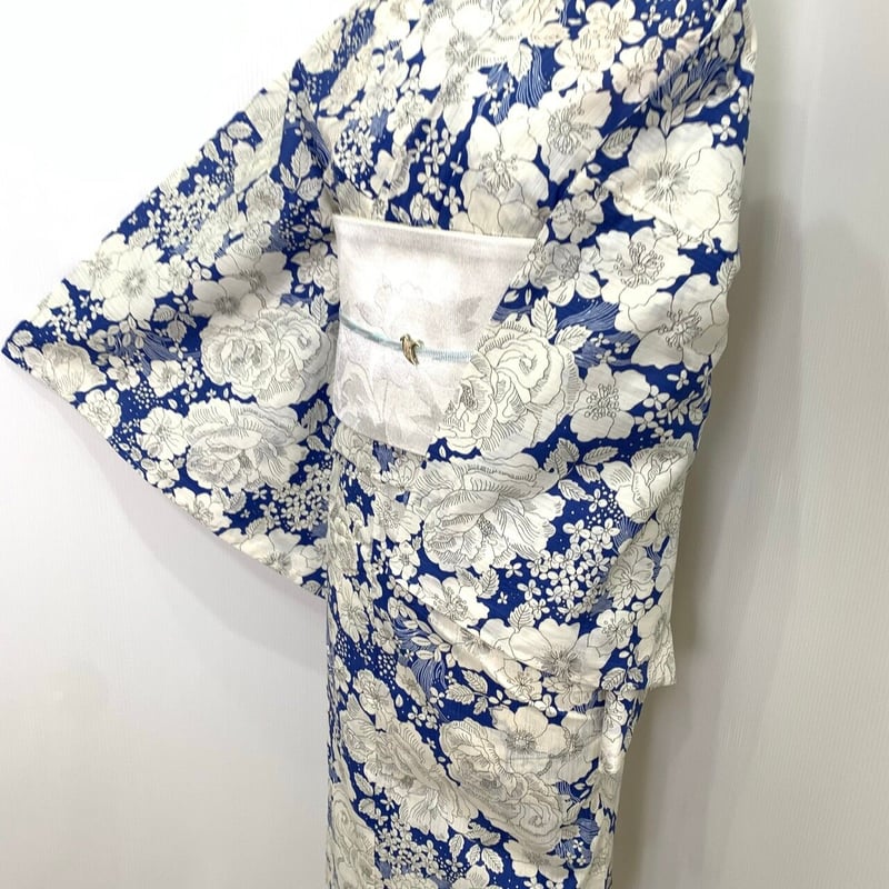 一 ichi リバティ柄 青 白 花 和風館 | 和gen