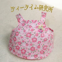 Sサイズ　ミモザの刺繍入り花柄エプロン