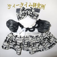 Sサイズ　白黒ワンピースとリボンセット