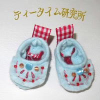Sサイズ　水色モカシンシューズ