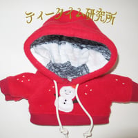 ぬいぐるみ服（モンチッチMサイズ対応）雪だるまパーカー