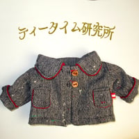 ぬいぐるみ服（モンチッチMサイズ対応）ウールのコート