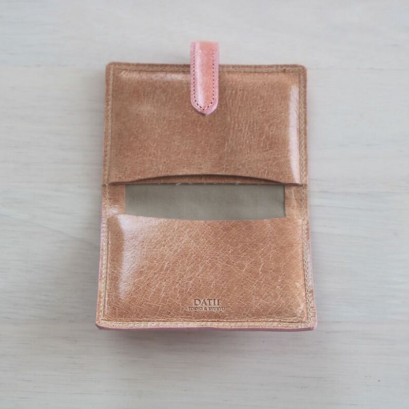 DATII 紅型×豚革 名刺入れ ピンク | 両国コージロー