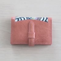 DATII  紅型×豚革  名刺入れ　ピンク