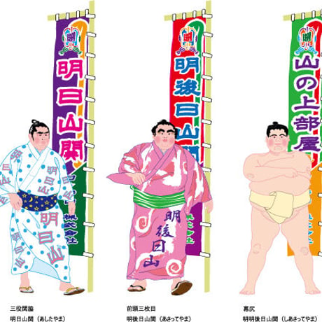 大相撲のぼり柄マスク　Ⅿサイズ
