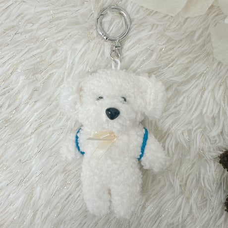 モコモコわんちゃん🐶マスコットキーリング