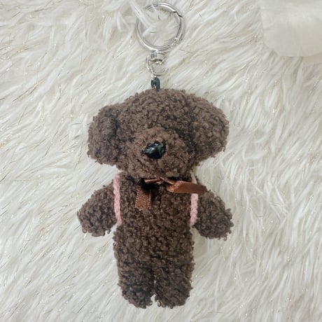 モコモコわんちゃん🐶マスコットキーリング