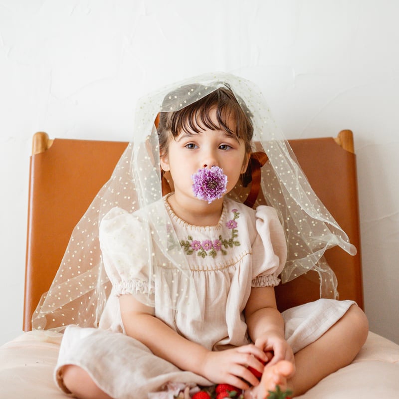 Loulou パフスリーブワンピース【Rose pink】 | atelier-henriet