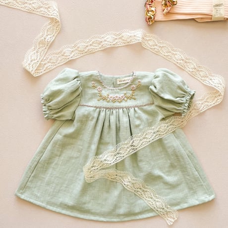 Loulou パフスリーブワンピース【mint】