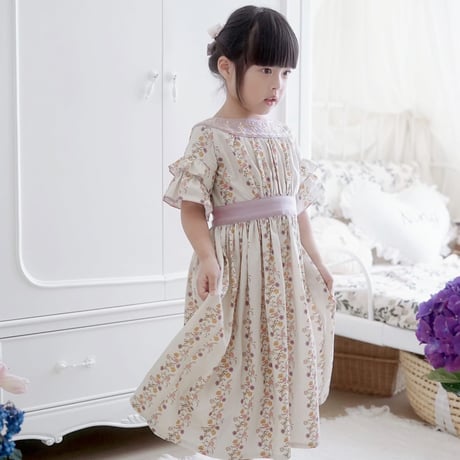 Fiore -double frill dress- ローズガーデン(ラベンダー)