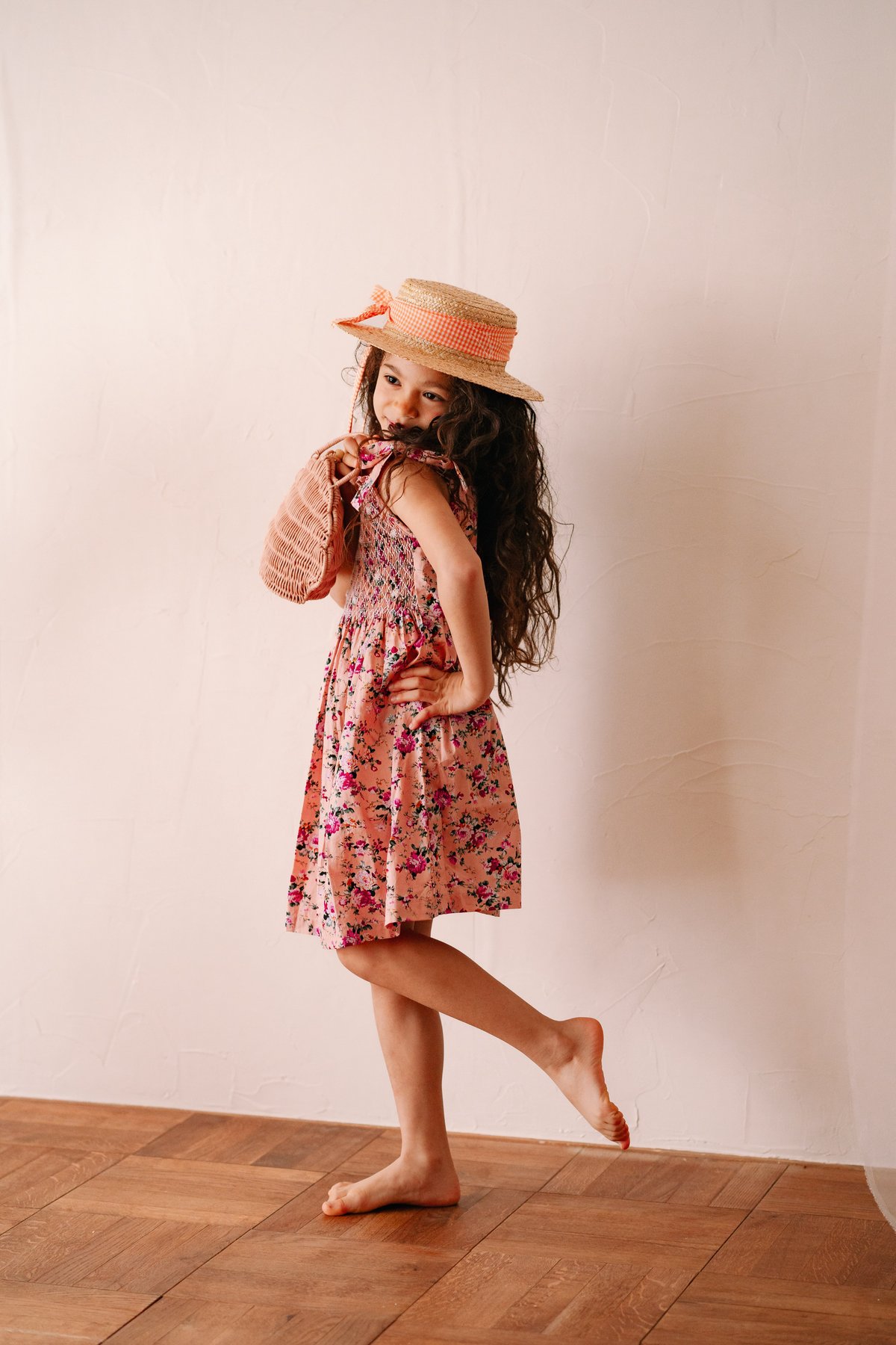 Rotta clothing スモッキングワンピース０ 新作 肩紐リボンのスモッキングワンピース | atelier-henriette's STORE