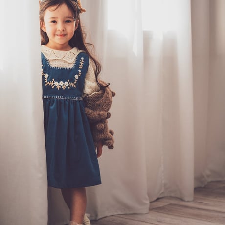 Loulou  スクエアワンピース　　　　《Classic blue》
