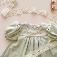 Loulou パフスリーブワンピース【mint】