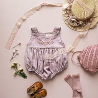 Loulou square rompers｟受注製作｠ラベンダー