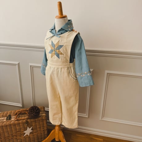 Stella  pants  ［ivory & blue］