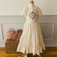 Patchwork dress ｟受注製作｠ブルー×ピンク