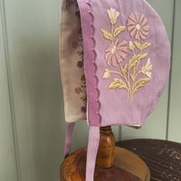 刺繍ボンネット  【ライラック】