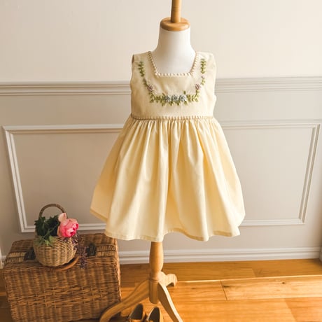 Loulou  スクエアワンピース　　　　《Spring flower》